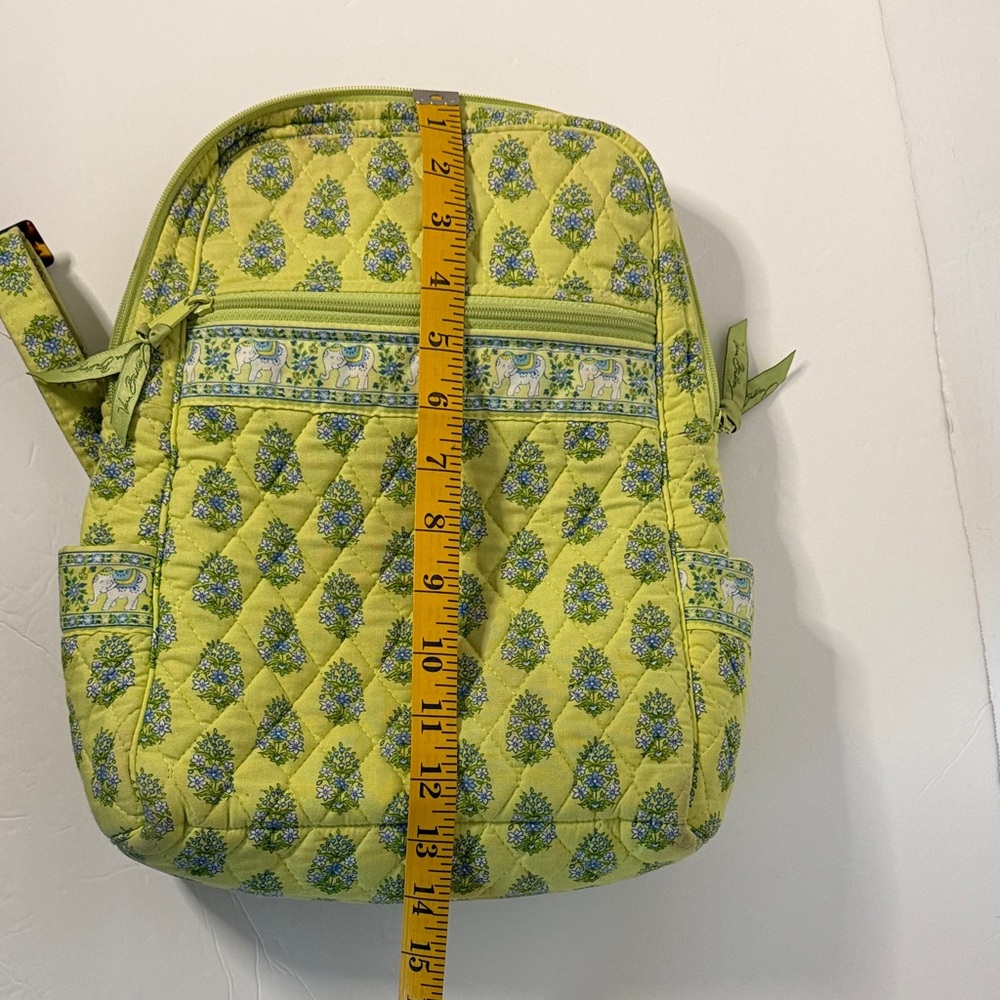 Vera Bradley Retired Citrus Elephant yellow/blue Backpack - Picture 13 of 16